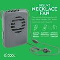 thumbnail image 4 of O2COOL 3.5 inch Deluxe Personal Battery Powered Necklace Fan for Cooling - Gray, 4 of 6
