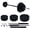Black, variant on Shininglove 20KG/44 lbs Barbell Weight Set with PU Coated Plates, 2 Bars & Shoulder Pad for Home Gym Strength Training