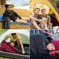 thumbnail image 7 of 0 Degree Sleeping Bag Cotton Flannel Winter Cold Weather for Adults XXL Sleeping Bag 4 Season Big and Tall with Pillow Compression Sack, 7 of 7