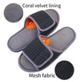 thumbnail image 6 of Mens Slippers,Slippers with Adjustable Hook Loop Closure for Indoor Outdoor Wear All Day Comfort Soft Sole Warm Slides,Slippers for Men,Grey,9-10, 6 of 7