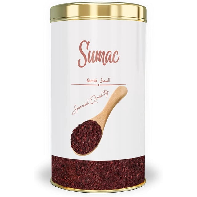 Sumac Powder | 7oz - 200g | Turkish Sumac Tin Resealable Pack o GMO, no Irradiation | Spice Seasoning | Turkish Sumak | Resealable Bulk Bag