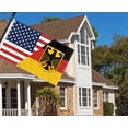 thumbnail image 5 of 3×5 FT German Eagle USA Flag, Large 150D America Germany Outdoor Banner,Double Side Printing Decor For Patio Garden With Brass Gromment, 5 of 5