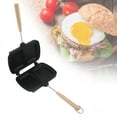 thumbnail image 1 of Double Sided Sandwich Baking Pan Set Double Sided Frying Pan with Removable Handle Non Stick Pans Aluminum Flip Grilled Cheese Pan Breakfast Sandwich Maker with Brush and Dishcloth for Panini Pancake, 1 of 9