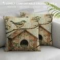 thumbnail image 3 of PHYHOO Vintage Flower with Birds Nest Decorative Throw Pillow Covers  Linen Farmhouse Pillow Cases Cushion Covers Toss Throw Pillowcase  for Living Room/Couch/Bed (Bird Floral Nest) White, 3 of 5