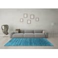 thumbnail image 3 of Ahgly Company Indoor Round Oriental Light Blue Industrial Area Rugs, 4' Round, 3 of 4