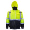 thumbnail image 3 of JORESTECH Chaqueta Bomber de Seguridad Impermeable Reflectante Alta Visibilidad Amarillo/Lima ANSI Clase 3 Nivel 2 Tipo R JK-01 (2XL), 3 of 5