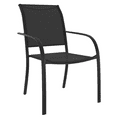 thumbnail image 2 of Mainstays Steel Outdoor Stacking Chair, Black, 2 of 10