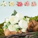 thumbnail image 1 of Ramo de flores de peonía de seda artificial - Tallos florales falsos multicolores de 12 pulgadas para centros de mesa de bodas, decoración para el hogar y fiestas, 1 of 6