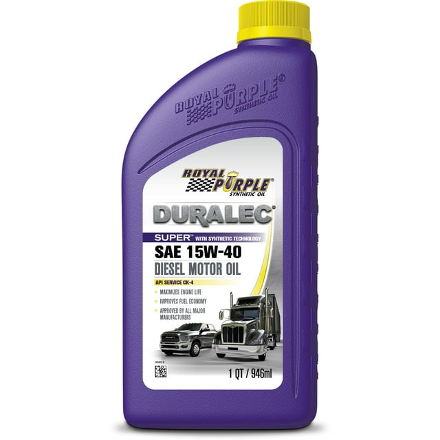 Royal Purple 01154 Aceite de motor sintético de alto rendimiento SAE 15W-40 con licencia API - Botella de 1 cuarto