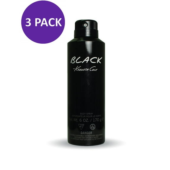 Kenneth Cole Black by Kenneth Cole Body Spray 6 Oz 3PACK