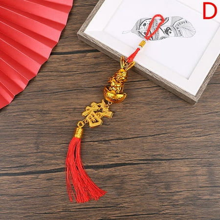 

1Pc 2023 Chinese New Year Rabbit Car Pendant Home Hanging Indoor Ornaments