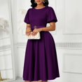 thumbnail image 6 of Women Plus Size Summer Boho Dress Casual A-Line Flowy Wedding Guest Midi Dresses, 6 of 8