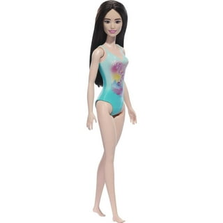 Barbie Doll with Surfboard and Puppy, Poseable Brunette Barbie Beach Doll  (Assembled Product Height: 12in)
