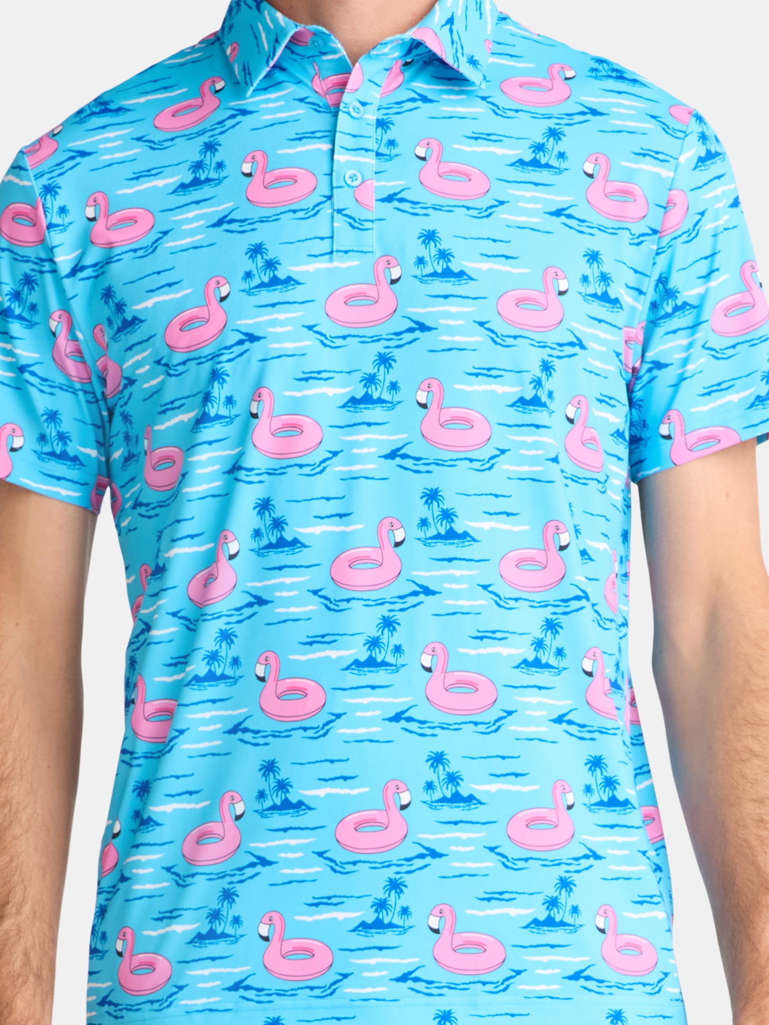 Birdie Bound Men's & Big Men's Novelty Print Golf Polo, Sizes S-5XL