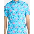 thumbnail image 5 of Birdie Bound Men's & Big Men's Swimming Flamingo Print Golf Polo, Sizes S-5XL, 5 of 5
