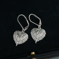 thumbnail image 4 of Bluebell Jewels Women Heart Drop Earrings In 14K White Gold Plated Round Cut CZ, 4 of 4