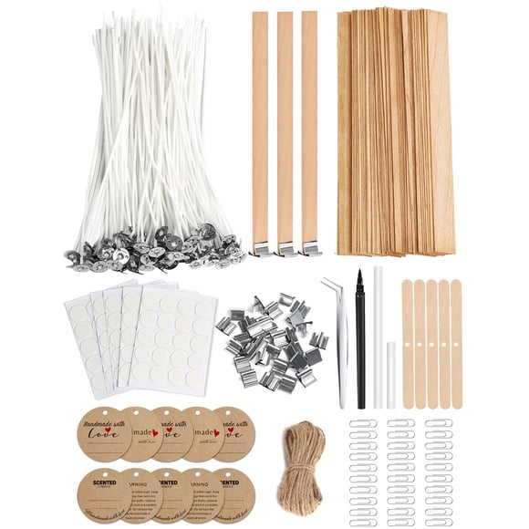 Kit para hacer velas Multiwins, 130 unidades, mechas para velas, 100% algodón