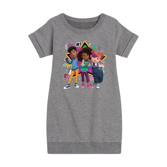 Karma's World - We're All Stars - Karma, Winston, & Alex - Toddler & Youth Girls Fleece Dress