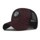 thumbnail image 1 of Gorra de béisbol con degradado de color para hombre y mujer, gorra con visera enrejada -3423719261697 Cuadrícula de color rojo vino, 1 of 5