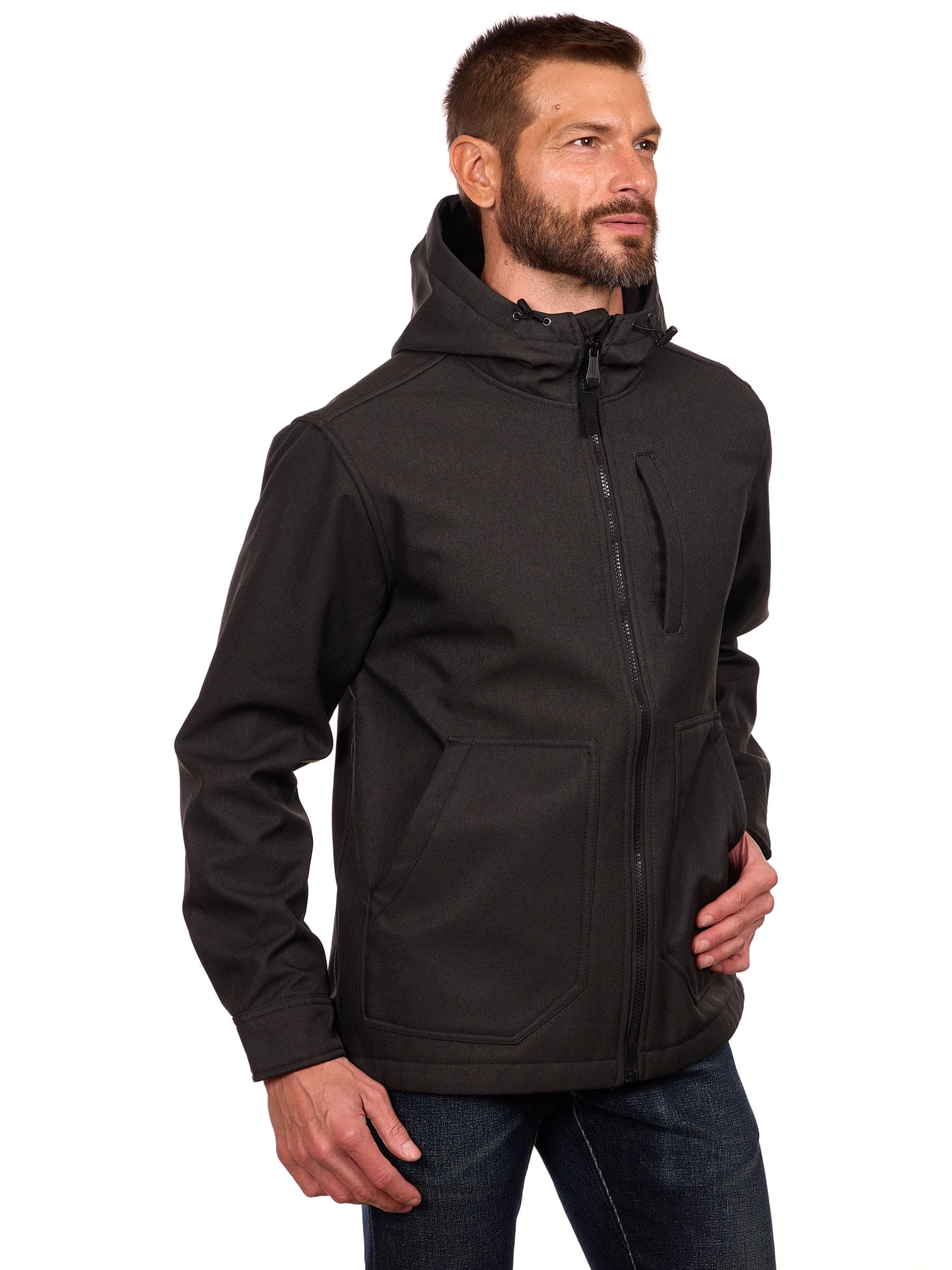 Bass Creek Outfitters Men's Twill Bonded Fleece Softshell Jacket, Sizes M-2XL
