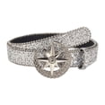 thumbnail image 2 of BLESIYA PU Leather Belt Adjustable Costume Accessories Women Rhinestone Belt Width 3.3cm, 2 of 8