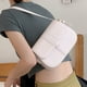 thumbnail image 4 of Bolso bandolera de piel sintética estilo retro a la moda, bolso de hombro para mujer, bolso de mano para debajo del brazo de color liso, color blanco cremoso, 4 of 5