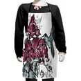 thumbnail image 1 of Hummingbird Kids Apron, Orchid Flowers Bouquet and a Hummingbird Nature Wildlife Design Print, Boys Girls Apron Bib with Adjustable Ties for Cooking Baking Painting, Burgundy, by Ambesonne, 1 of 2