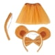 thumbnail image 5 of Disfraz de mono animal para niños, diadema con orejas de mono suaves, falda tutú con cola de lazo para Tutú marrón claro, 5 of 9