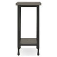 thumbnail image 6 of Leick Home 23005 Chisel & Forge Narrow Side Recliner Table with Shelf, Smoke Gray and Matte Black, 6 of 17