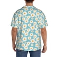 thumbnail image 7 of Goofa Daisy Floral A Printed Men's Casual Short-sleeved Shirt,Lightweight Breathable Button-down,Summer Casual men's top,Versatile Fashion shirt-Medium, 7 of 7