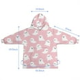thumbnail image 7 of Pink Halloween Ghosts Blanket Hoodies for Kids 6-13YR Oversize Wearable Blanket Hoodies for Boys Girls Teens, 7 of 7