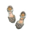 thumbnail image 1 of Fankiway Baby Girl Kids Pearl Rhinestones Soft Anti-Slip Sole Dance Performance Sandals, 1 of 6