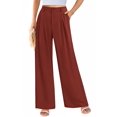 thumbnail image 2 of Pantalones PRETTYGARDEN Palazzo de Pierna Ancha Rojo Óxido Talle Alto XL, 2 of 9