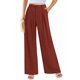 thumbnail image 2 of Pantalones PRETTYGARDEN Palazzo de Pierna Ancha Rojo Óxido Talle Alto XL, 2 of 9