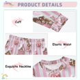 thumbnail image 3 of FORMRS Long Sleeve Top and Pants Pajama Set for Niños 2-Piece Sleepwear, Sizes 18M-8Y, Pink Gingerbread Houses, 3 of 6