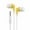 Yellow, variant on Noise Cancelling Wireless Headphones with Wired 3.5mm Option, Colorful In-Ear Earbuds for Mobile, Tablet, Laptop, Hi-Fi Stereo Sound for Music, Work & Travel
