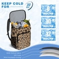 thumbnail image 6 of Travel Cooler Bag - Beige and Black Leopard Pattern Camping Beer Cooler Backpack with Bottle Opener- Waterproof Insulated Picnic Backpacks - Cooler Bag for Beach, 6 of 6