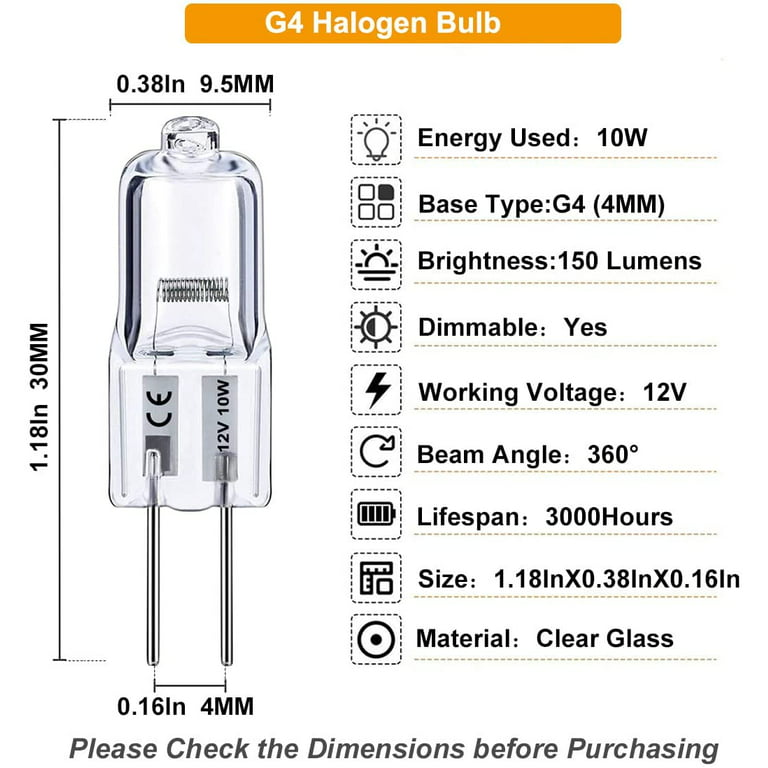 Halogen-Stiftsockellampe 12V 10W