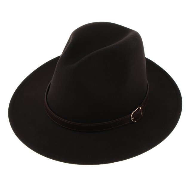 Chapeau Rétro Fedora Trilby Hat Panama Gangster pour les Hommes Femmes - Noir,