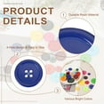thumbnail image 3 of Uxcell 100 Pcs Dark Blue Resin Button, Round 4 Holes Sewing Buttons, Assorted Size Flatback Button for DIY Craft Making Clothes Sewing Handmade Ornament, 3 of 7