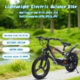 thumbnail image 4 of Dvsripa 24V Kids Electric Dirt Bike,300W Super Power Motor,Max 12.43MPH,16in Wheels,Power Display,Adjustable Seat Height,Hand-Operated Brakes Electric Balance Bike For Kids 5-12,Black, 4 of 14