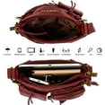 thumbnail image 6 of Montana West Crossbody Bag for Women Soft Washed Leather Multi Pocket Shoulder Purses, Red, 6 of 7