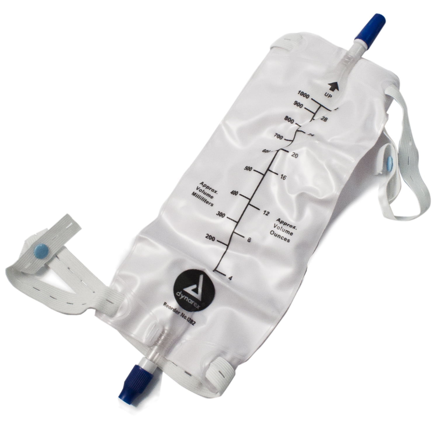 Dynarex Urinary Leg Bag AntiReflux Valve 1000 mL Vinyl, 1 Each