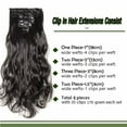 thumbnail image 4 of Benehair Clip in Hair Extensions Full Head Long Thick 8 Pieces Hair 18 Clips Curly Wavy Straight Hairpieces 100% Real Natural as Human Best Hair Set 23" Straight Natural Black, 4 of 11