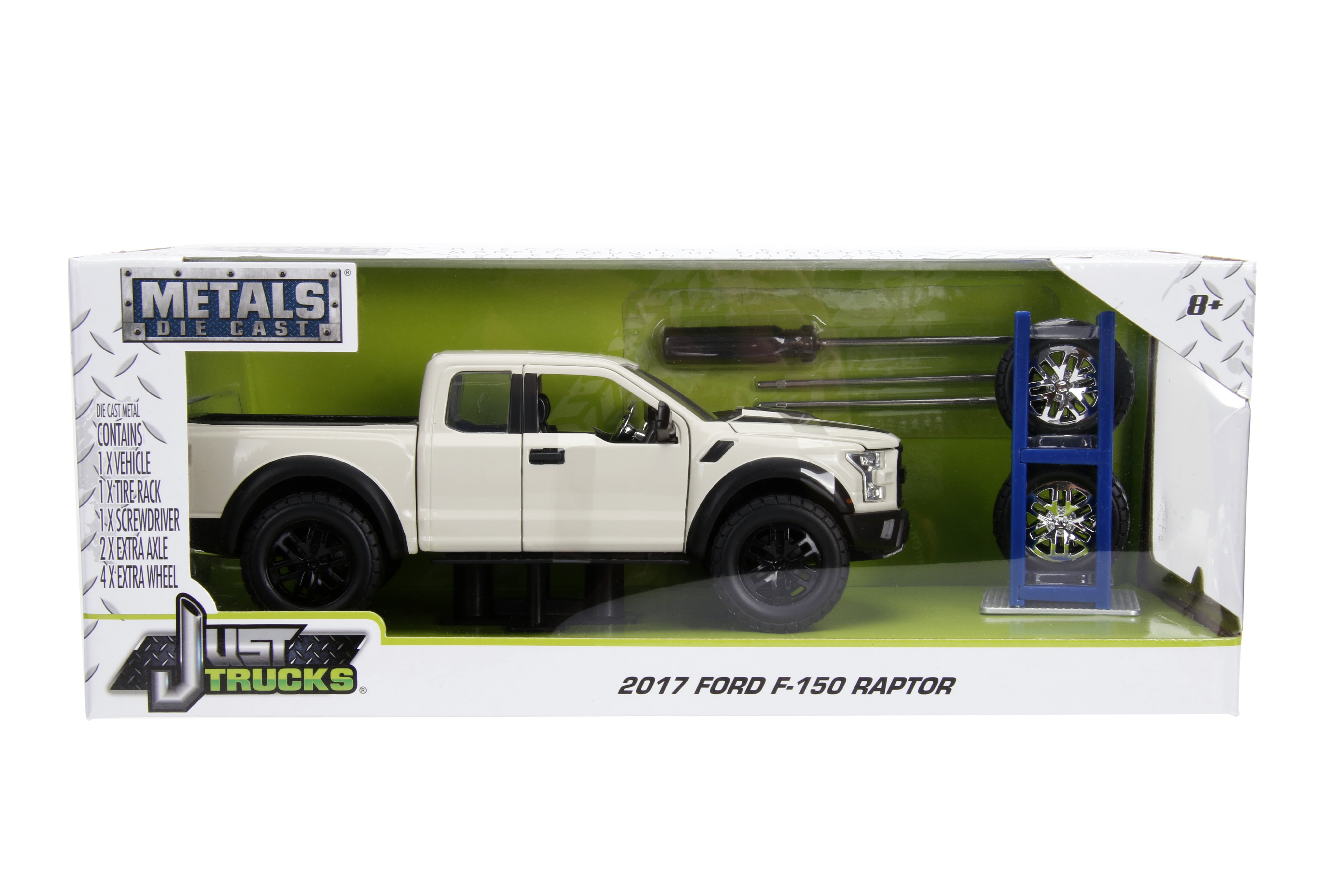 Jada Toys Just Trucks 1:24 Scale 2017 Ford F150 SVT Raptor Die Cast Vehicle  in Beige with Black