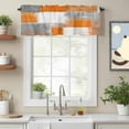 thumbnail image 2 of Orange Grey Abstract Art Valance Curtain White Graffiti Retro Gradient Window Valances Rod Pocket Short Curtains Window Treatments for Kitchen Bedroom Bathroom Laundry 60" x 18", 2 of 9