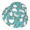 thumbnail image 3 of Easygdp Cartoon Funny Goose Double-Sided Reflective Fisherman Hat for Outdoor and Night Walking, Unisex, 3 of 9