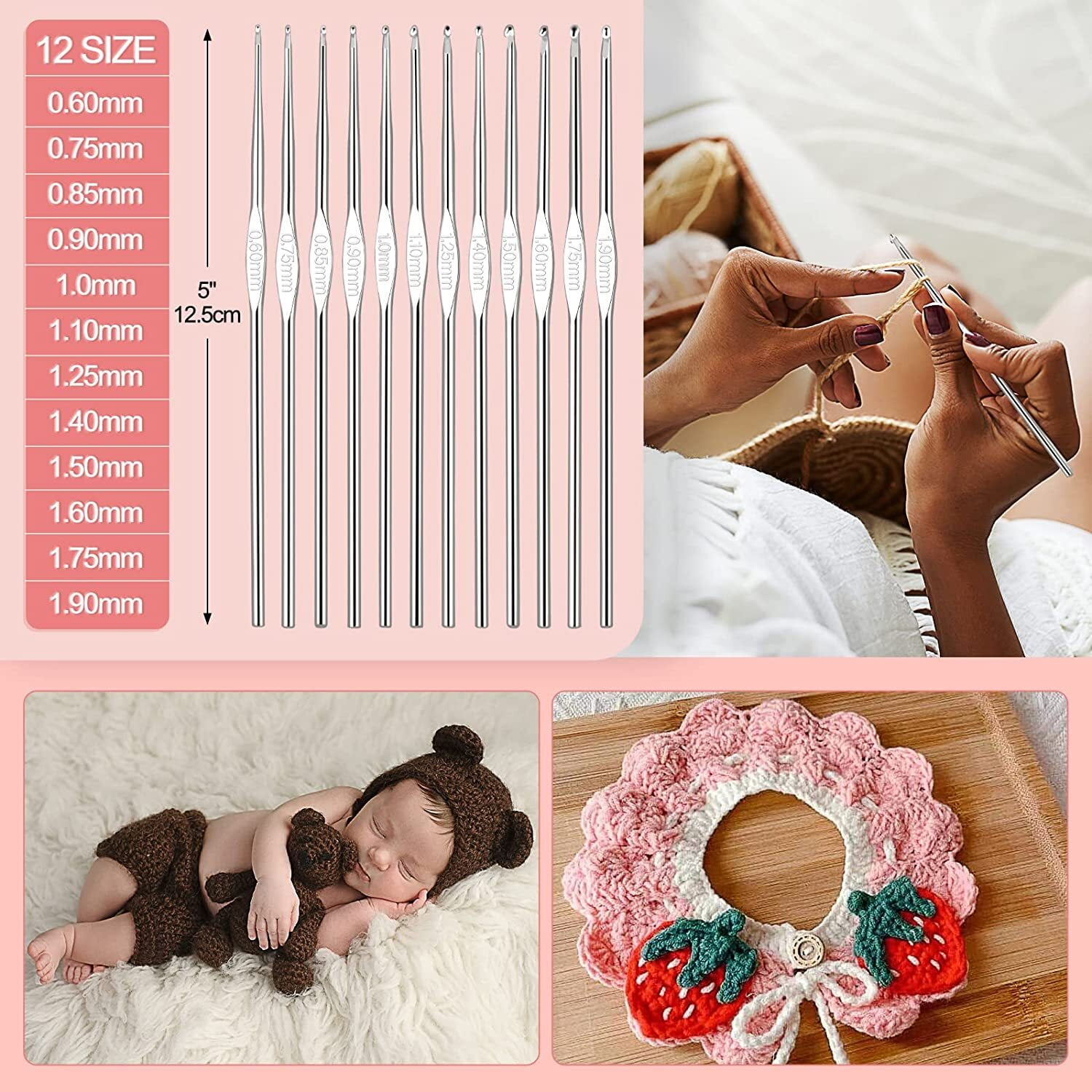 59 Pcs Crochet Set,DIY Hand Knitting Craft Art Tools for Beginners