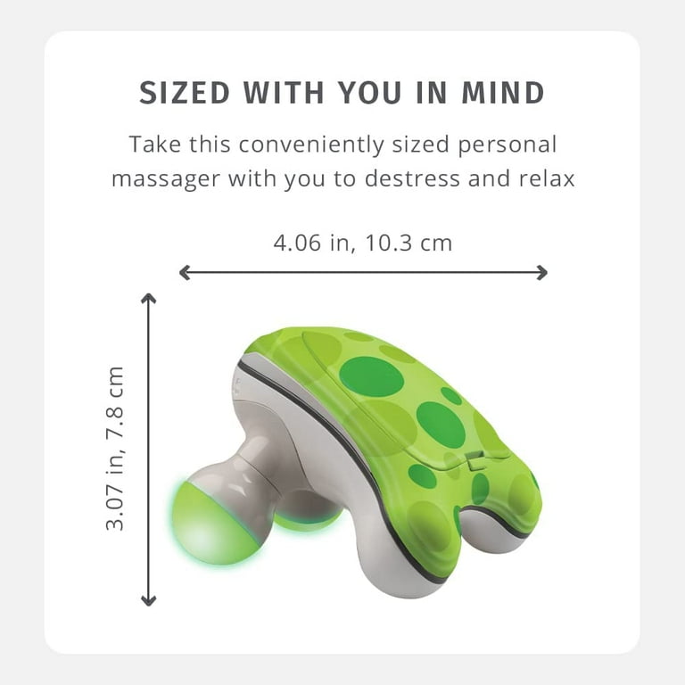 HoMedics Ribbit Mini Handheld Massager, Light-Up Feet, 4 HoMedics Ribbit Mini Handheld Massager, Light-Up Feet, 4
