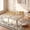 White, variant on Einfach Queen Bed Frame, Platform Metal Bed with Ample Under-Bed Storage Space, Upgraded Curved Bed Feet, 3500 LBS Capacity, Black
